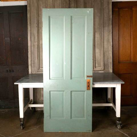 #51288 32x80 Salvaged Antique 4 Panel Interior Door image 4