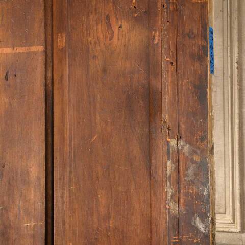 #51290 30x77 Antique 4 Panel Wood Interior Door image 4