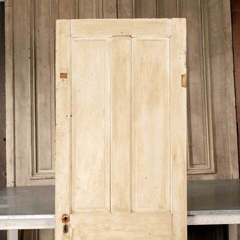 #51290 30x77 Antique 4 Panel Wood Interior Door image 6