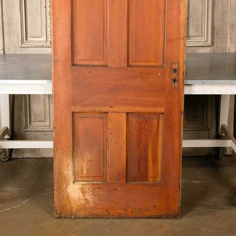 #51291 30x80 Antique 4 Panel Pine Interior Door image 3
