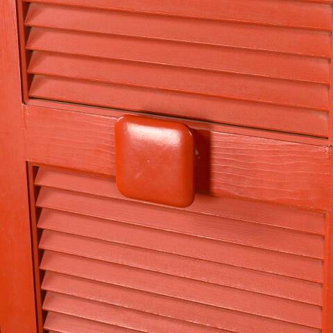 #51300 Vintage Mid-Century Louvered Wood Doors image 2