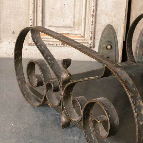 #51313 Vintage Wrought Iron Fireside Log Holder image 6