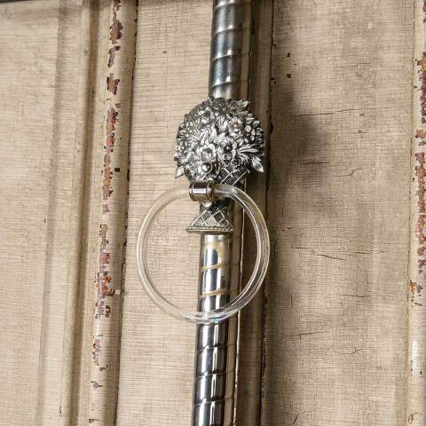 #51314 Vintage Bathroom Towel Rack Pole image 5