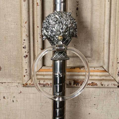 #51314 Vintage Bathroom Towel Rack Pole image 8