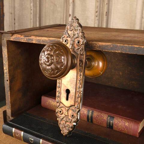 #51343 Antique Brass Reading Door Hardware Set image 2