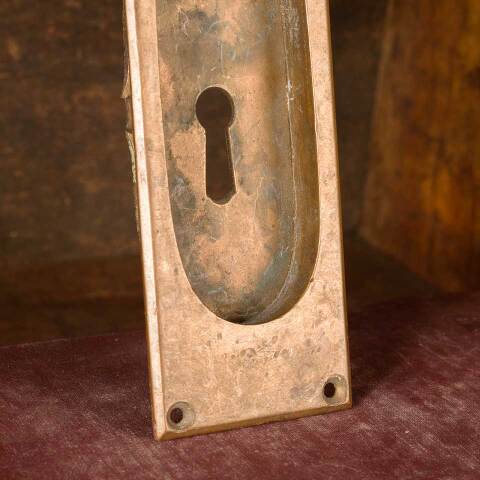 #51344 Antique Solid Bronze Pocket Door Pull image 4
