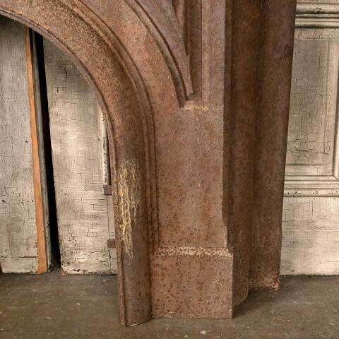 #51384 Salvaged Antique Cast Iron Fireplace Mantel image 7