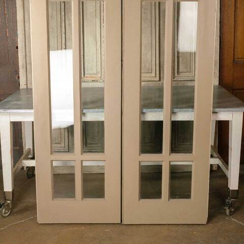 #51621 48x79 Antique 6 Lite French Entry Doors image 3