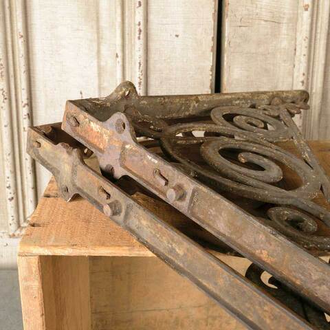 #51703 Salvaged Antique Cast Iron Sink Brackets image 5