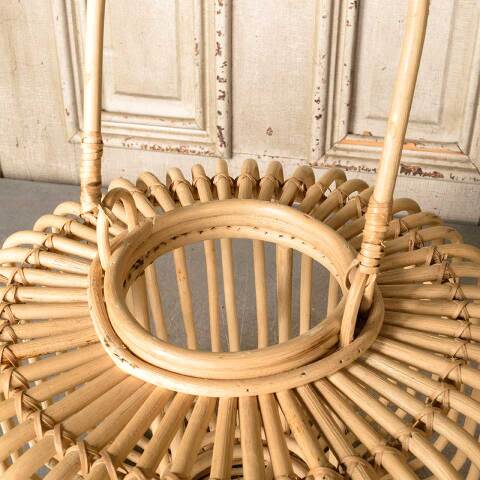 #51755 Bamboo Candle Holder Planter Basket image 4