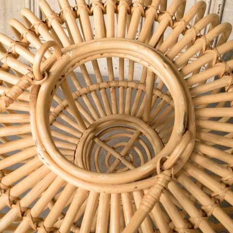 #51755 Bamboo Candle Holder Planter Basket image 6