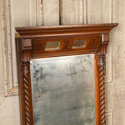 #51787 Antique Victorian Beveled Glass Wall Mirror image 2