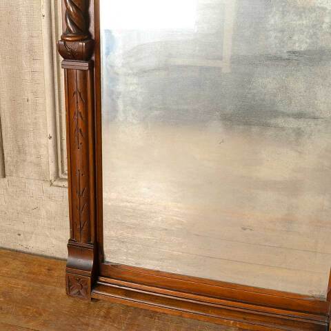 #51787 Antique Victorian Beveled Glass Wall Mirror image 3