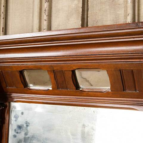 #51787 Antique Victorian Beveled Glass Wall Mirror image 4