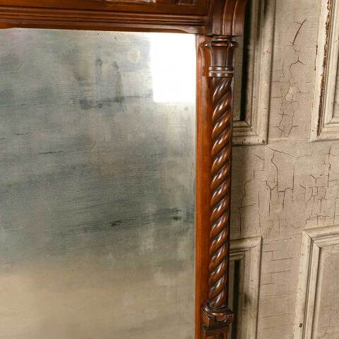 #51787 Antique Victorian Beveled Glass Wall Mirror image 5