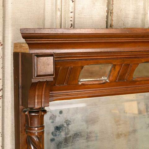 #51787 Antique Victorian Beveled Glass Wall Mirror image 6