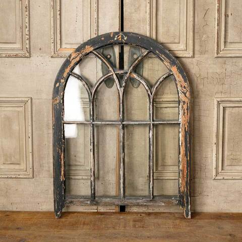 #51832 29x39 Antique Arched Top Wood Window image 6