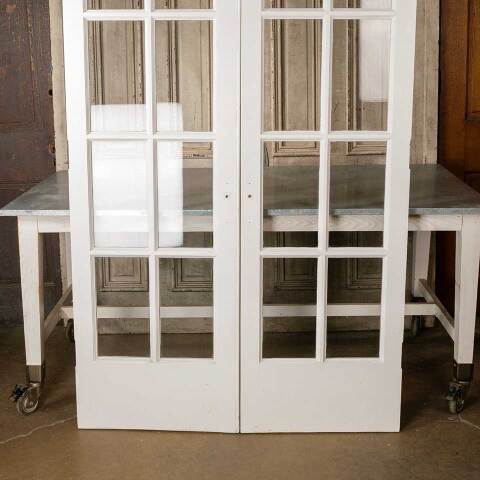 #51893 48x79 Salvaged Antique 8 Lite French Doors image 8
