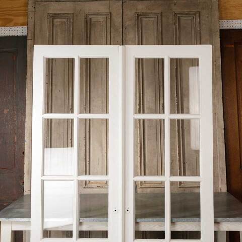 #51893 48x79 Salvaged Antique 8 Lite French Doors image 2