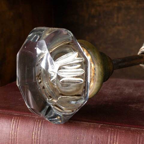 #51962 Antique Octagonal Glass Doorknobs Hardware image 6