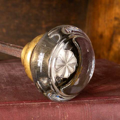 #51968 Antique 2" Round Glass Doorknobs Hardware image 2