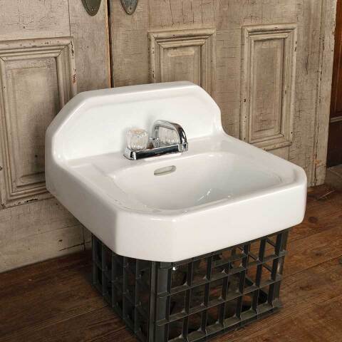 #51989 21x19 Antique Porcelain Bathroom Sink image 2