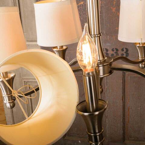 #51994 Salvaged 5 Bulb Chandelier Light Fixture image 4