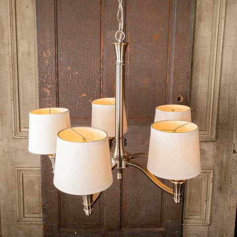 #51994 Salvaged 5 Bulb Chandelier Light Fixture image 8