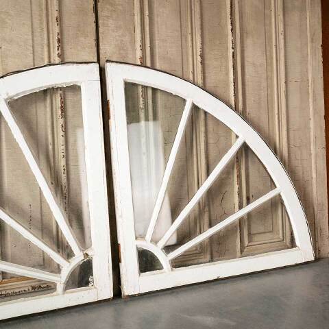 #52037 Salvaged Antique Quarter Round Windows image 7