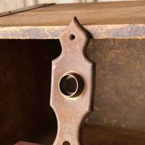 #52055 Antique Stamped Metal Doorknob Backplate image 2