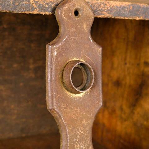 #52055 Antique Stamped Metal Doorknob Backplate image 4