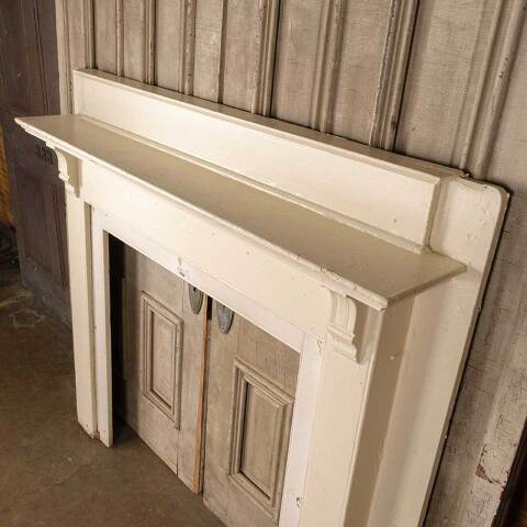 #52070 61x54 Antique Wood Fireplace Mantel image 4