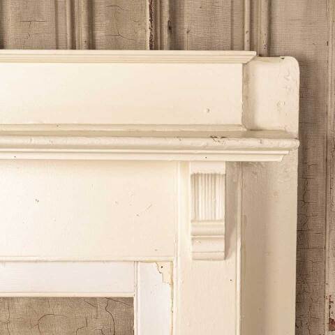 #52070 61x54 Antique Wood Fireplace Mantel image 5