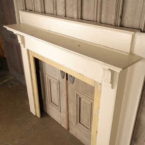 #52071 61x54 Antique Wood Fireplace Mantel image 4