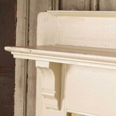 #52071 61x54 Antique Wood Fireplace Mantel image 8