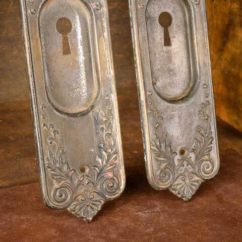 #52091 Antique Corbin Loraine Pocket Door Pulls image 4