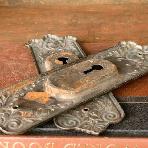 #52091 Antique Corbin Loraine Pocket Door Pulls image 5