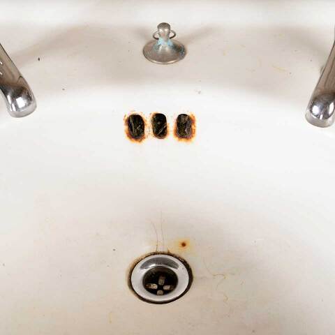 #52092 Salvaged Antique Cast Iron Pedestal Sink image 5