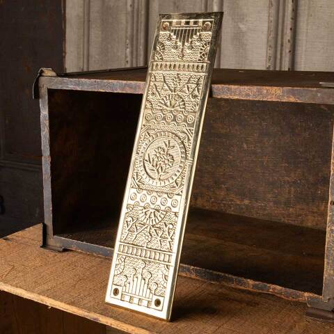 #52108 Reproduction Brass Windsor Door Push Plate image 3