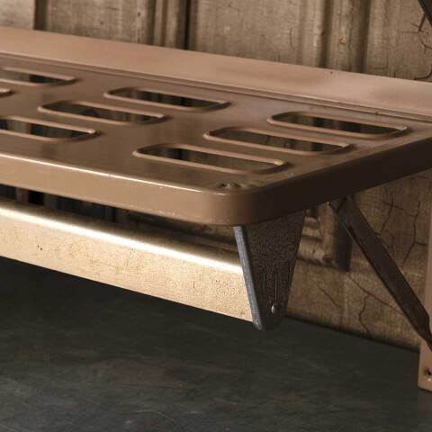 #52110 Vintage Metal Wall Shelf Coat & Hat Rack image 4