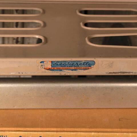 #52110 Vintage Metal Wall Shelf Coat & Hat Rack image 6