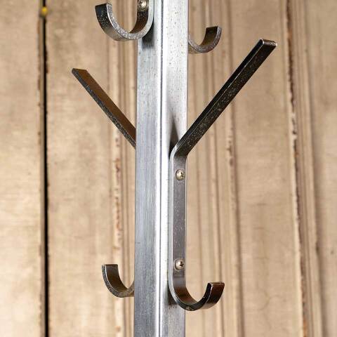 #52113 Vintage Metal Coat & Hat Rack Hall Tree image 4