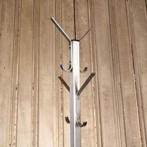 #52114 Vintage Metal Coat & Hat Rack Hall Tree image 2