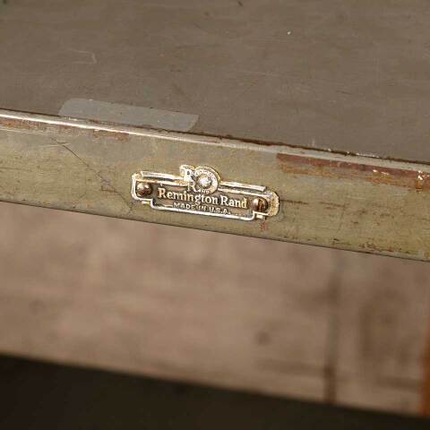 #52122 Vintage Rolling Metal Library Book Cart image 3