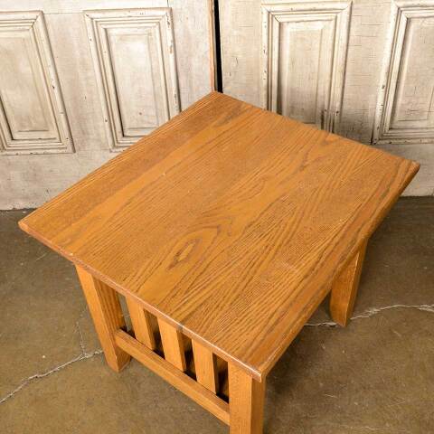 #52142 24x22 Salvaged Solid Oak Wood End Table image 4