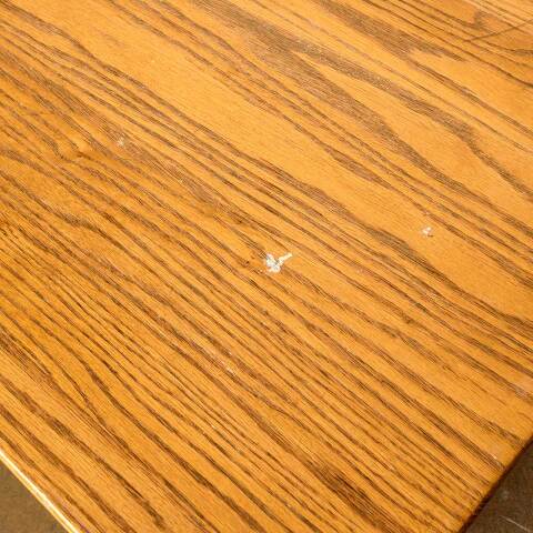 #52143 24x22 Salvaged Solid Oak Wood End Table image 5