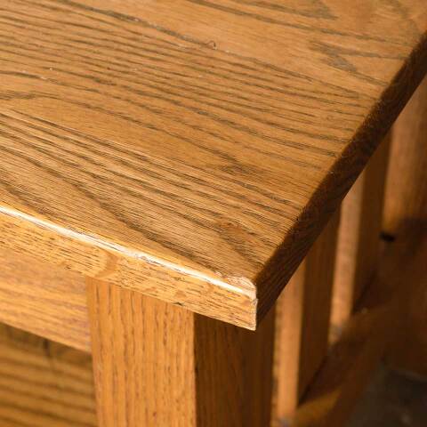 #52146 24x22 Salvaged Solid Oak Wood End Table image 5