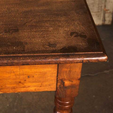 #52149 Antique Wood Table w/ Turned Legs image 7