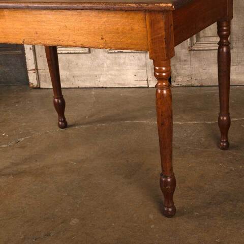 #52149 Antique Wood Table w/ Turned Legs image 2