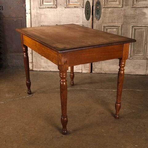 #52149 Antique Wood Table w/ Turned Legs image 3